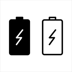 Battery icon set vector illustration. battery charging sign and symbol. battery charge level