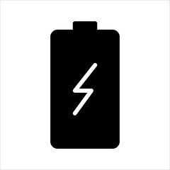 Battery icon vector illustration. battery charging sign and symbol. battery charge level