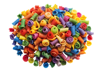 colorful wax pastel spiral shavings from sharpener