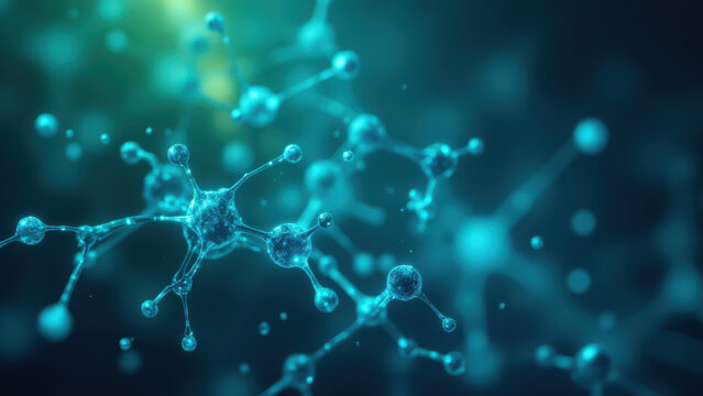 Molecular illustration of a GLP-1 molecule with highlighted active sites.