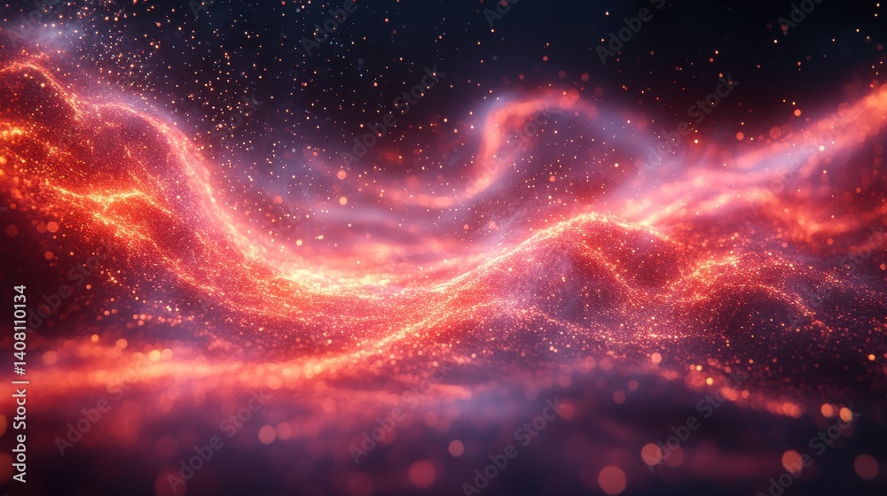 Poster wourldenergy of wave particle,stock image