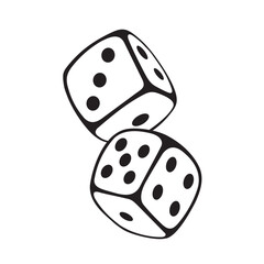 dice vector illustration black and white design