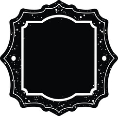Grunge Photo Frame Silhouette Black Vector | Vintage Frame Design
