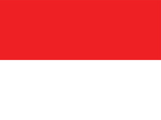 Naklejka premium Indonesia flag vector. Indonesia national flag icon. 