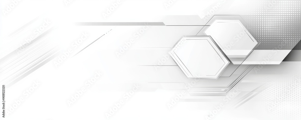 Fototapete The term 'Abstract Grayscale Hexagonal Pattern with Depth and Texture' refers to a specific visual design