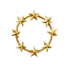 Obraz premium Golden Star Wreath Luxury Circular Design Element