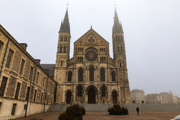 Naklejka premium Christmas fog. Reims