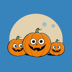 happy halloween pumpkins