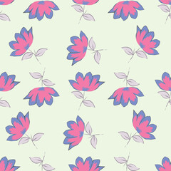 seamless flower pattern on background