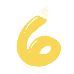 vector illustration of number six
