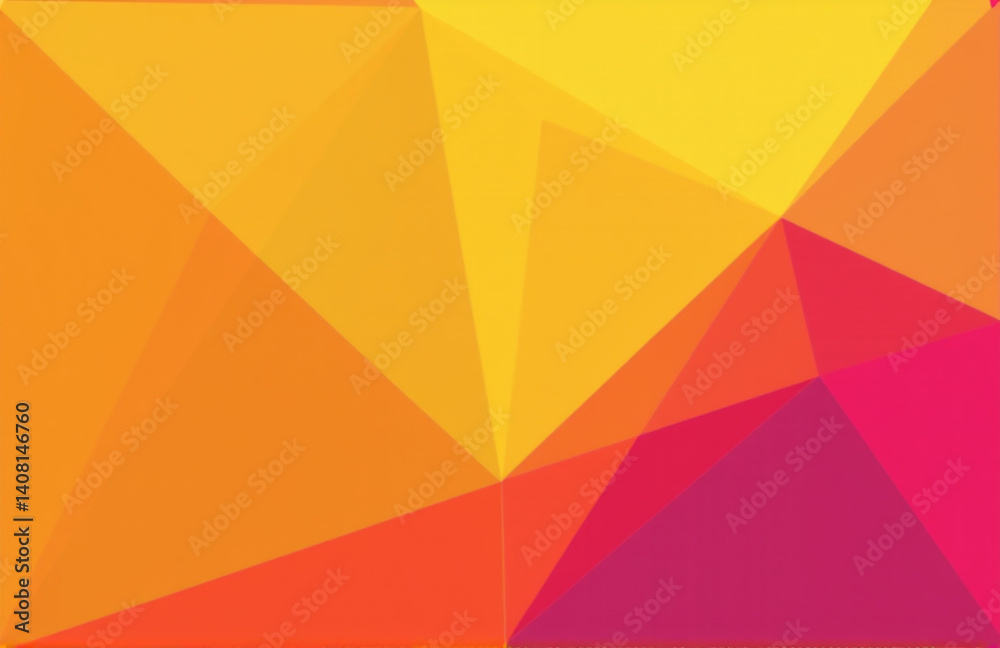 Poster colorful background features an orange yellow pink abstract geometric pattern ideal for a web banner