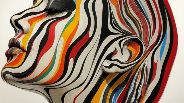 Colorful Zebra Pattern Seamless Wallpaper Design with Surreal Art Decor