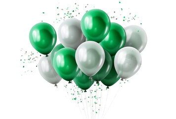 colorful balloons on the white background