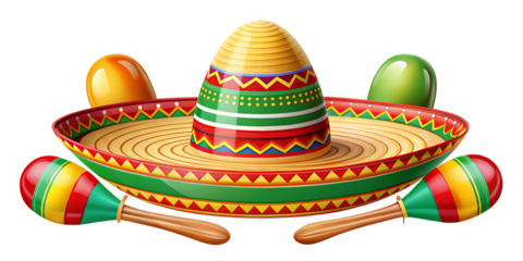 concept of cinco-de mayo isolated on white background png, ai generated