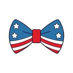 Bow Tie Icon Vector Art – 4th of July Patriotic Bow Tie Design Illustration