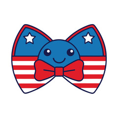 Bow Tie Icon Vector Art – 4th of July Patriotic Bow Tie Design Illustration