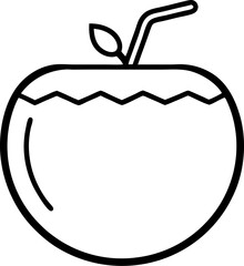 Coconut Water
outline icon on white background
