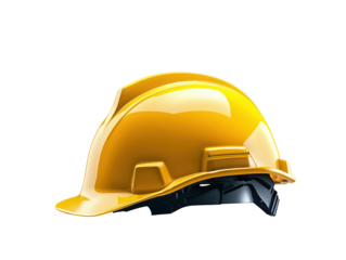 Highvisibility yellow hard hat on a black background, essential safety gear for industrial environments