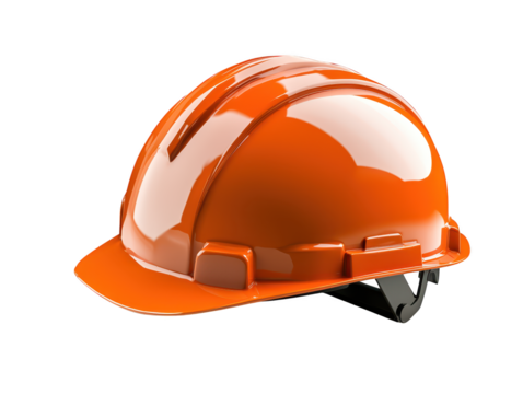 Highvisibility hard hat on black, essential safety gear for construction and industrial workers