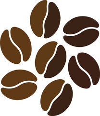 Modern Minimalist Coffee Bean Logo in Natural Brown Tones for Cafe Branding