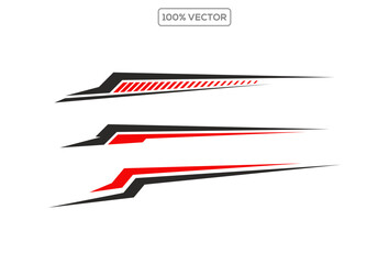 Sport racing stripes car stickers. modification body speed and drift vinyl decal for car bike and truck. vector © Locho99