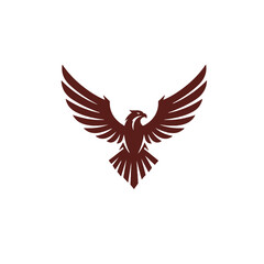 Fototapeta premium Majestic Eagle in Flight Silhouette