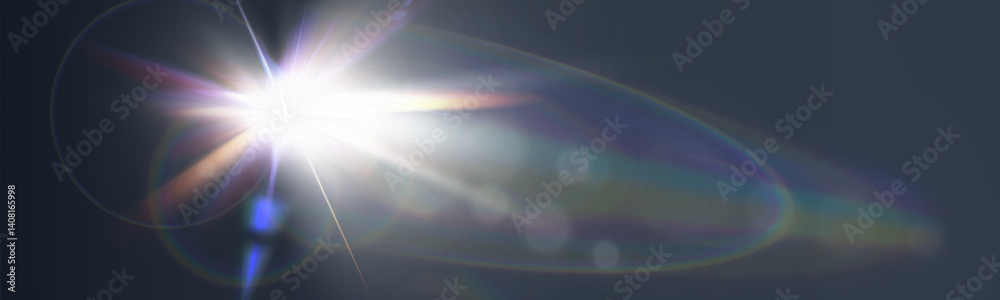 Aufkleber Glowing star, sparkle, light streak, and shimmering particle on transparent background for overlays and magical effects.
