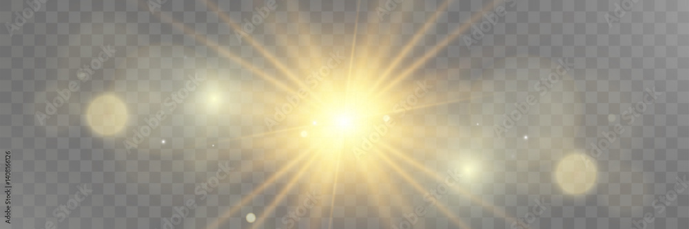 Poster Glowing star, sparkle, light streak, and shimmering particle on transparent background for overlays and magical effects.
