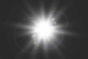 Glowing star, sparkle, light streak, and shimmering particle on transparent background for overlays and magical effects.
