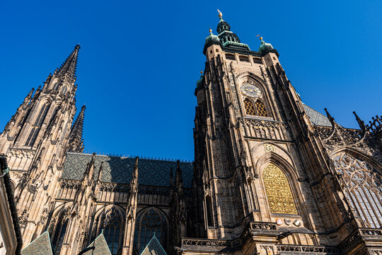 Gothic Architecture of St Vitus Cathedral in Prague