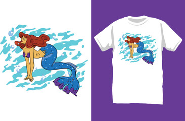 Siren female t-shirt design