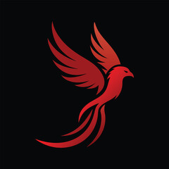 A phoenix mascot logo icon vector art illustration