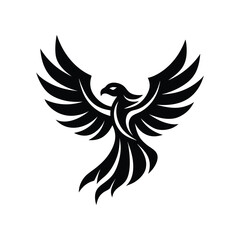Eagle logo icon silhouette vector art illustration