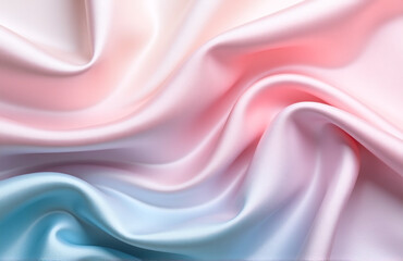 Obraz premium Soft Pastel Colors Blend With Silk And Satin Fabrics In A Luxurious, Elegant Design Featuring An Ombre Effect.