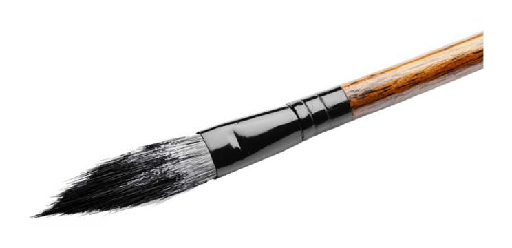 Calligraphy Brush for Writing and Artistic Projects - Isolated on White Background - Powered by Adobe