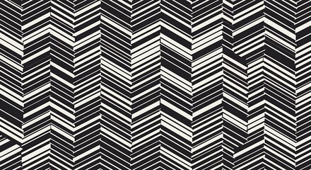 Monochrome Herringbone: Abstract Geometric Pattern Design AI Generated