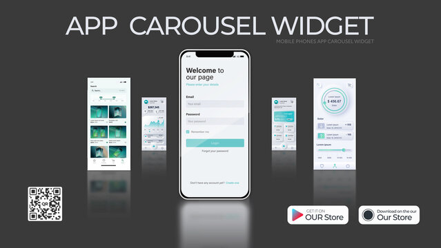 Mobile Phones App Carousel Widget