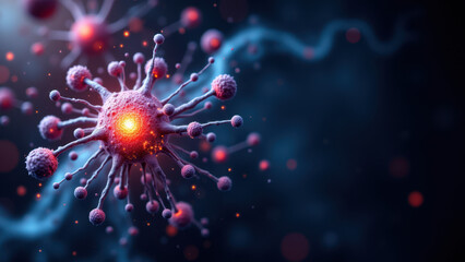 GLP1 molecule with blue background and pink highlights for clarity.