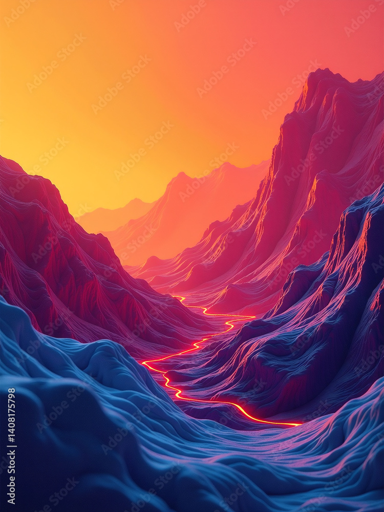 Aufkleber vibrant abstract backgrounds feature bright colors, gradients, and textures like cracked concrete or