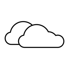 Fototapeta premium Cloud Vector Line Icon Design