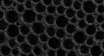 Textured Black Abstract: Monochrome Depth & Detail AI Generated