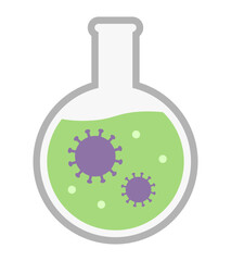 丸フラスコとウイルス