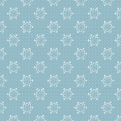 Snowflakes blue seamless Christmas pattern Illustration, Merry Christmas And Happy New Year.