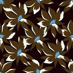 seamless flower pattern on background