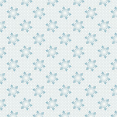 Snowflakes blue seamless Christmas pattern Illustration, Merry Christmas And Happy New Year.