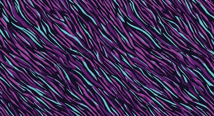 Fototapeta premium Purple & Teal Abstract Zebra Stripes: Digital Art AI Generated