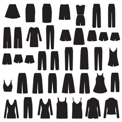 Fototapeta premium vector illustration of clothes silhouette