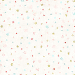 Snowflakes colorful seamless Christmas pattern Illustration, Merry Christmas And Happy New Year.