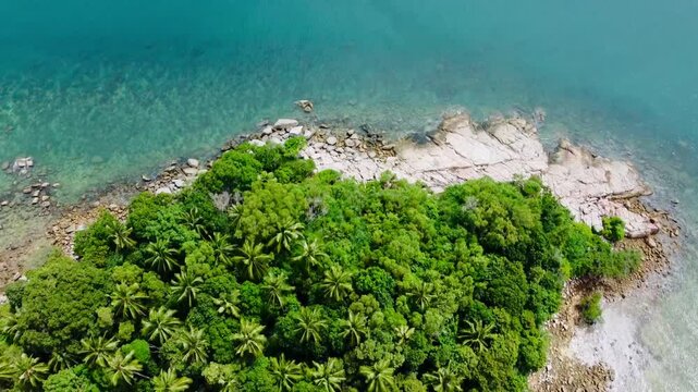 ile d&eacute;serte vu du ciel