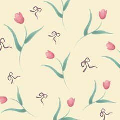 Flower ribbon pattern